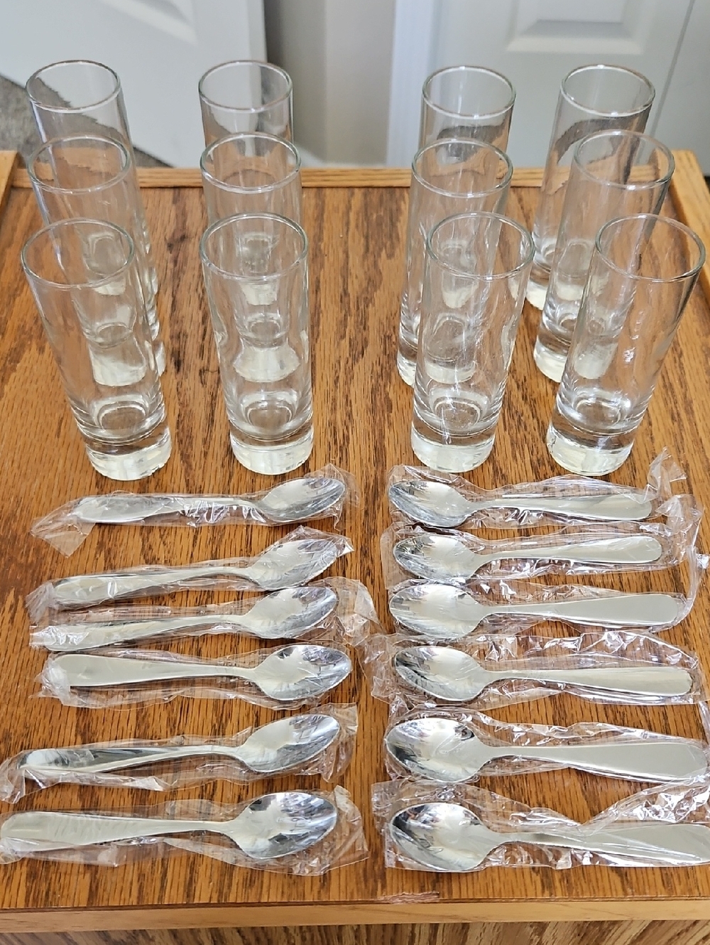 24 Piece -12 Mini Parfait & 12 Spoons Tasting Party Set by Pier 1 Imports NWT